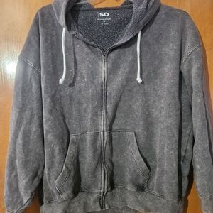 SO Gray Zip Up Hoodie